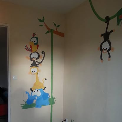Fresque Toise chambre Bébé